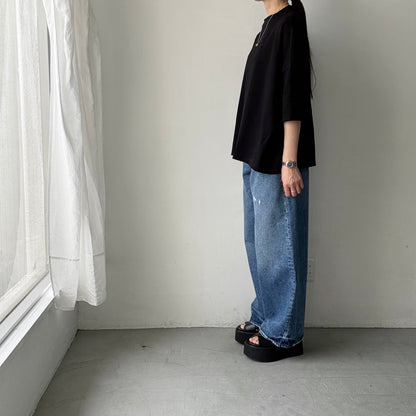 Linenya  テラヴェ7分袖Tシャツ