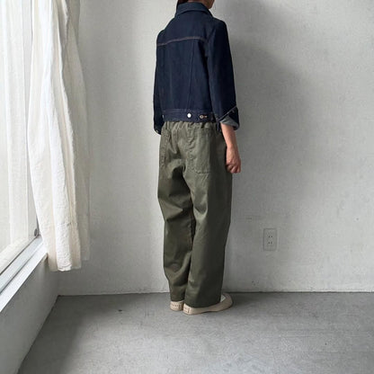 homspun 高密度ウエポンギャザーパンツ　グリーン