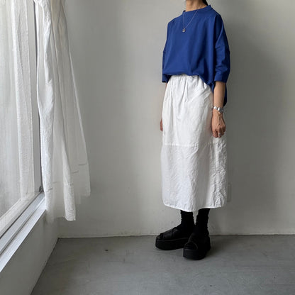 🟡水曜日入荷分予約受付中🟡 Linenya  テラヴェ7分袖Tシャツ　ブルー