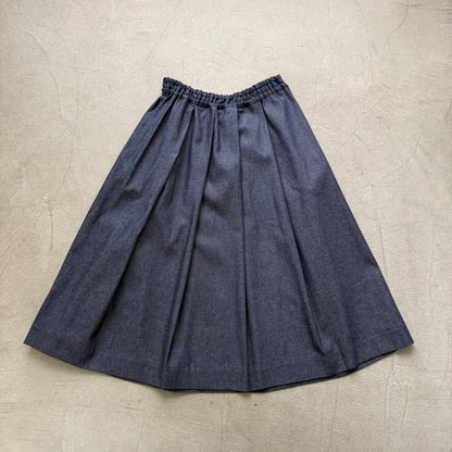 Linenya  デニムタックスカート　75センチ丈