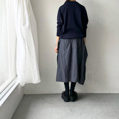 as it is   コットンオーバーニット　ネイビー