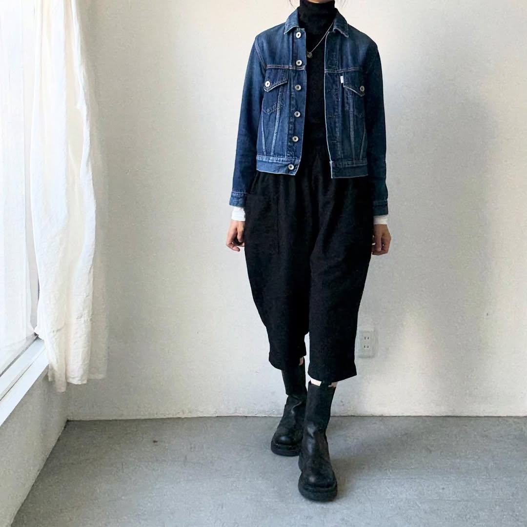 homspun オーガニックコットン起毛8分丈パンツ