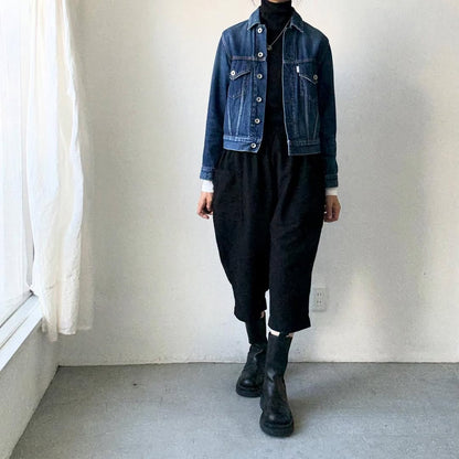 homspun オーガニックコットン起毛8分丈パンツ