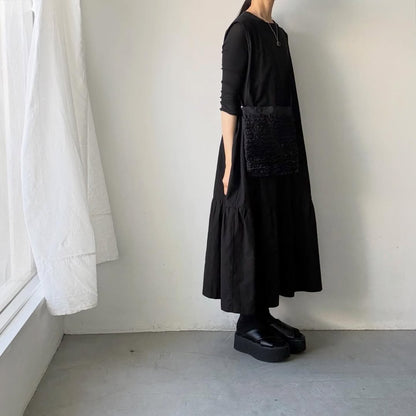 R&D.M.Co ガーメントダイフリルショルダーバッグ