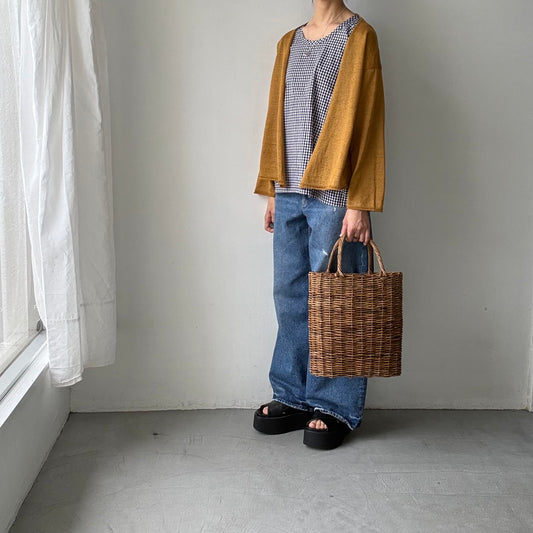 atelier d'antan  Paulet リネンニットカーディガン　マスタード