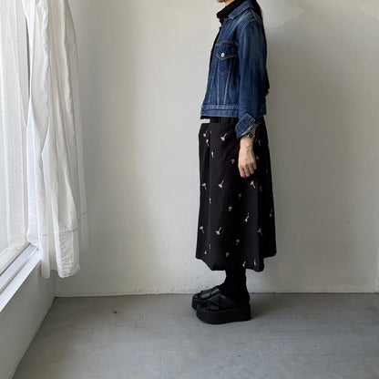 atelier naruse  コットンリネンカットインポケットスカート nohara