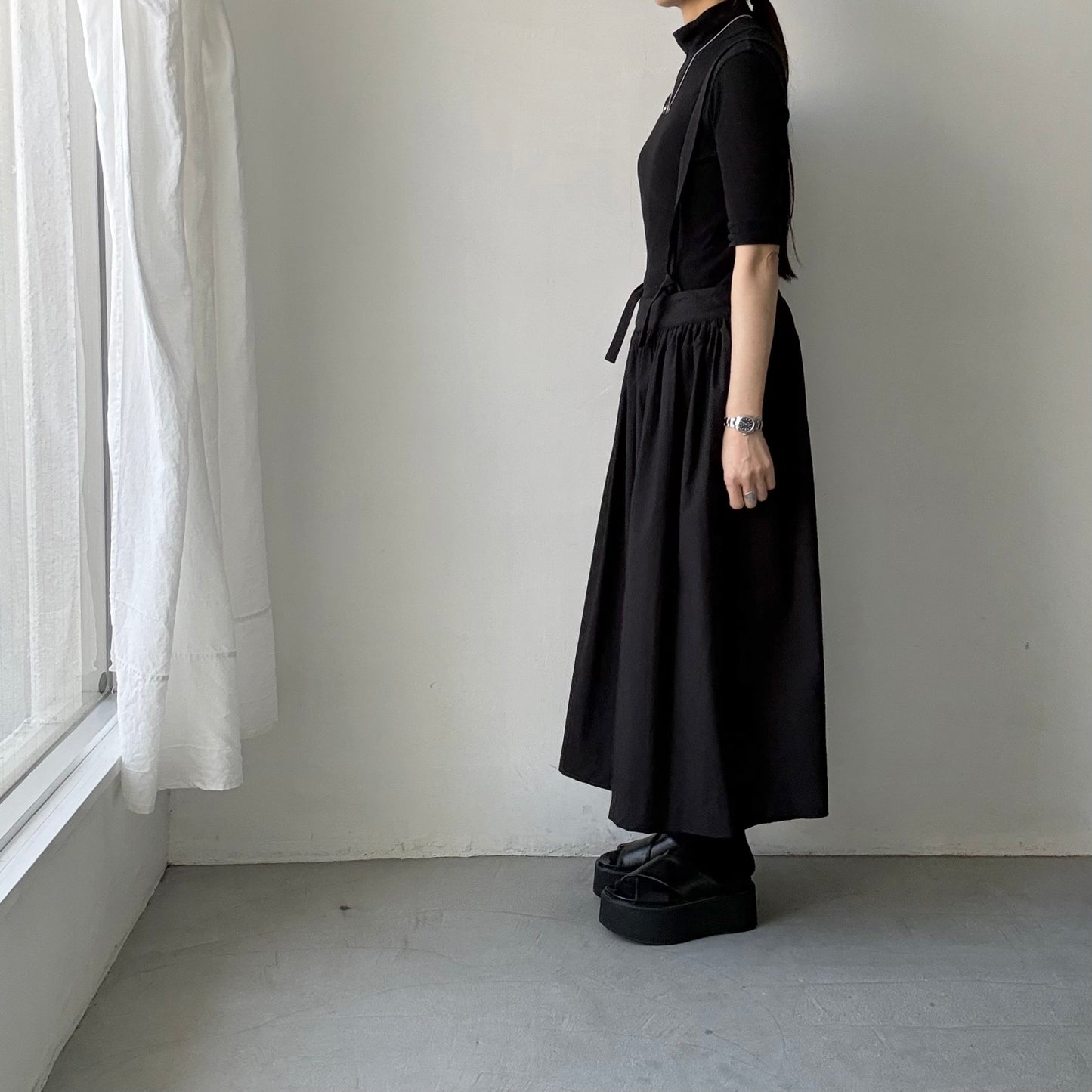 atelier naruse  コットンサスペンダースカート