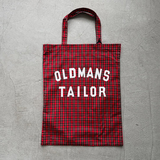 OLDMANS TAILOR  OMTプリントトートバッグ　レッドチェック