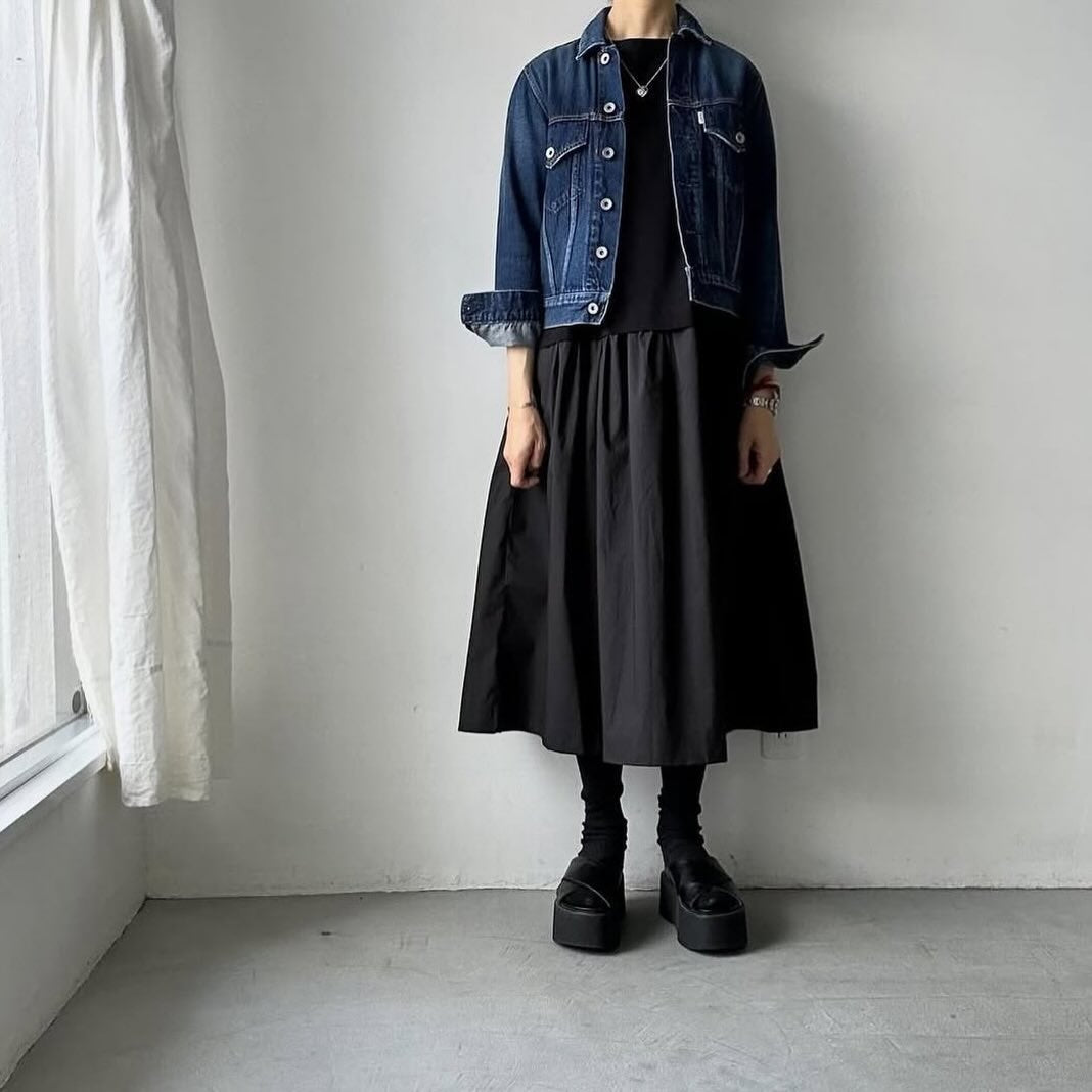 cion コットンTシャツコンビワンピース