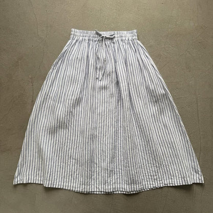 atelier naruse  ストライプリネンギャザースカート
