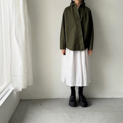 homspun  リップストップシャツジャケット　オリーブ