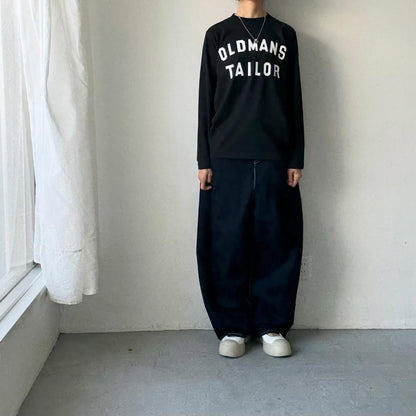 OLDMANS TAILOR OMTラバープリント長袖Tシャツ　ブラック