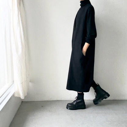 atelier naruse ウールタートルネックニット　ブラック