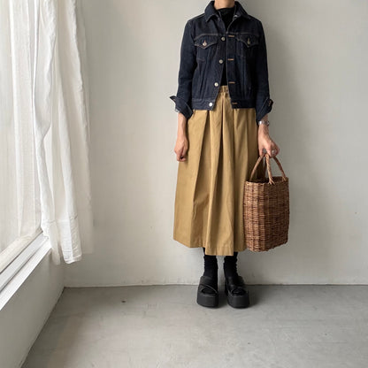 Linenya  コットンタックスカート　82センチ　ベージュ