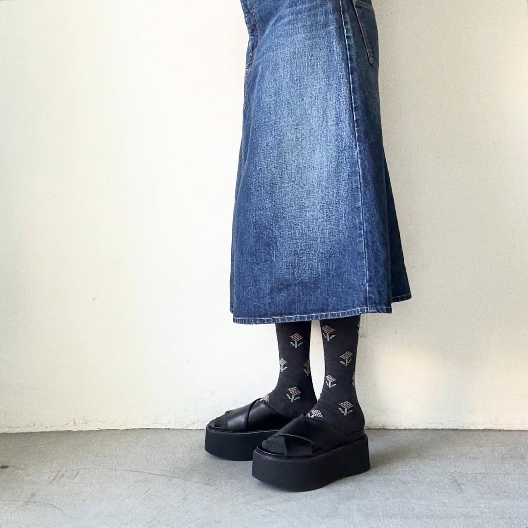 French Bull ジニアオーバーニーソックス　チャコールグレー