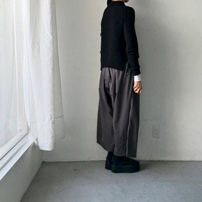 jujudhau  デッドストックコットンワイドパンツ　グレー