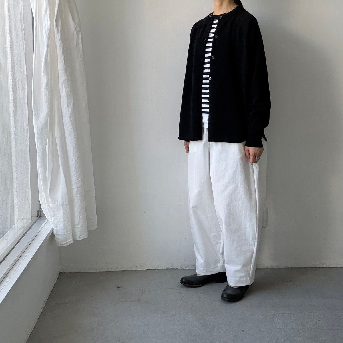 homspun ラムカーディガン　ブラック