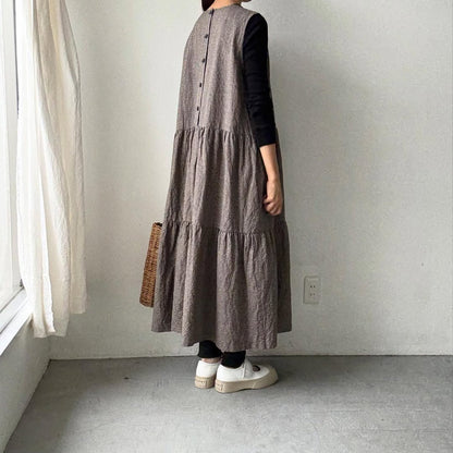 Linenya  ティアードワンピース　チェック