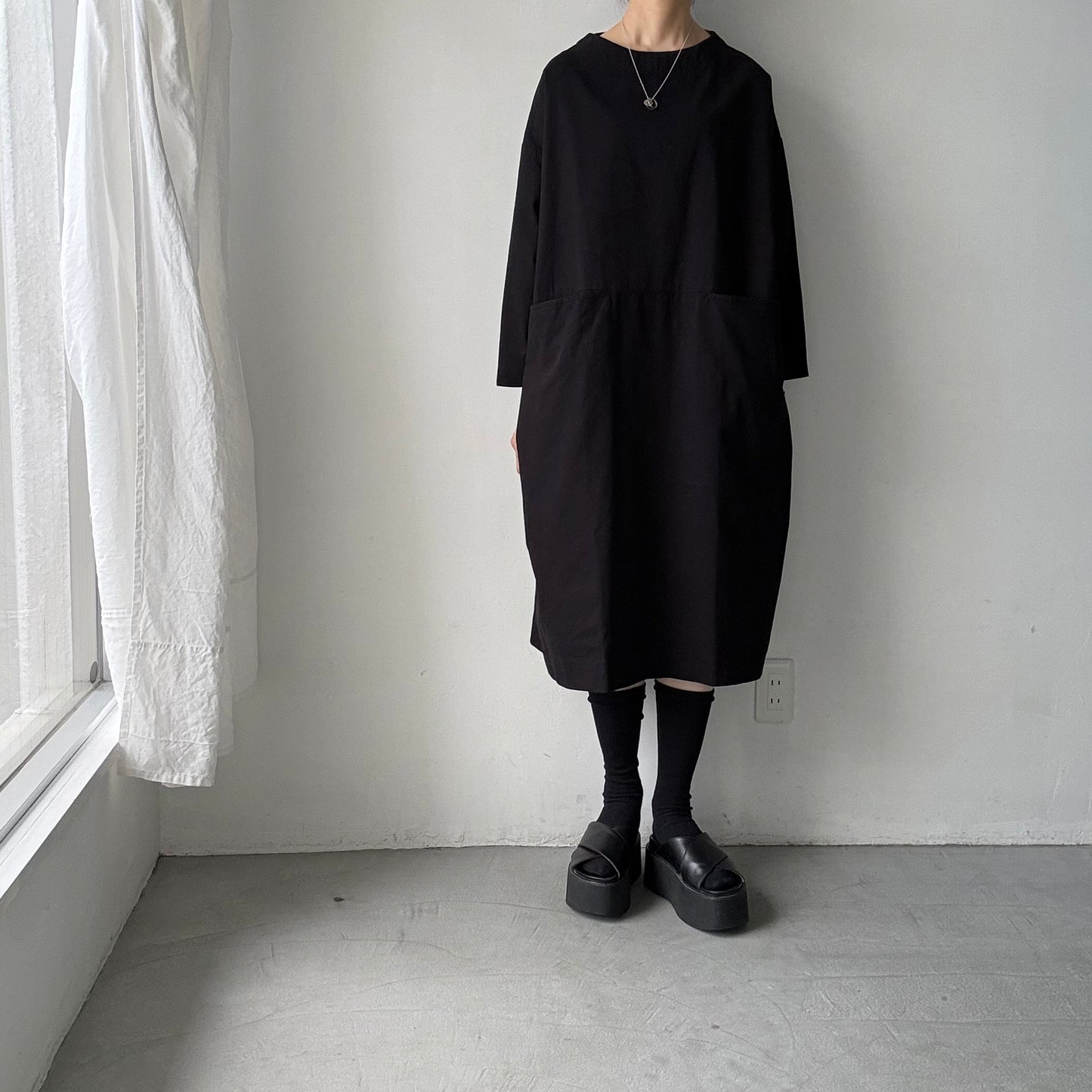 jujudhau デッドストックコットンイージードレス