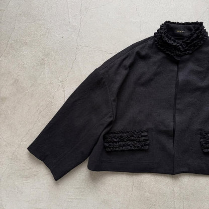 R&D.M.Co  フリルデコレーションジャケット　ブラック