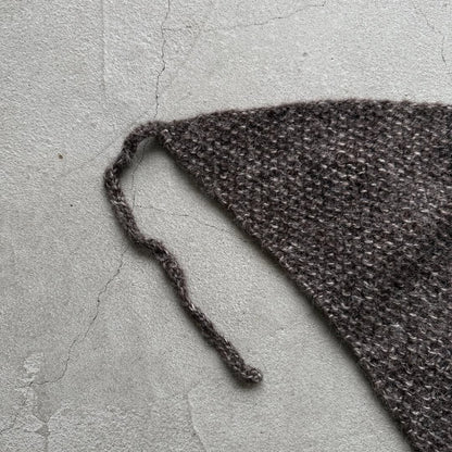 Karakoram アルパカコットントライアングルスカーフ　ダークブラウン