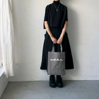R&D.M.Co  ギンガムチェックトートバッグ
