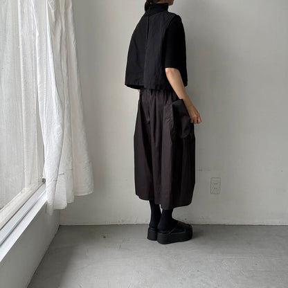 TENNE HANDCRAFTED MODERN ビッグポケットキュロット　ブラック
