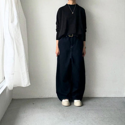 as it is  コットンオーバーニット　ブラック