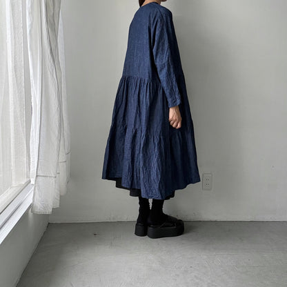 jujudhau デッドストックデニムティアードドレス