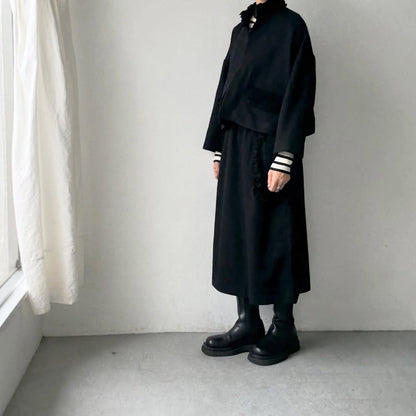 R&D.M.Co  フリルデコレーションジャケット　ブラック