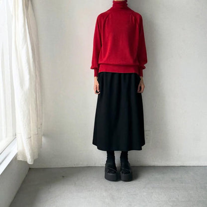 atelier naruse ウールタートルネックニット　レッド