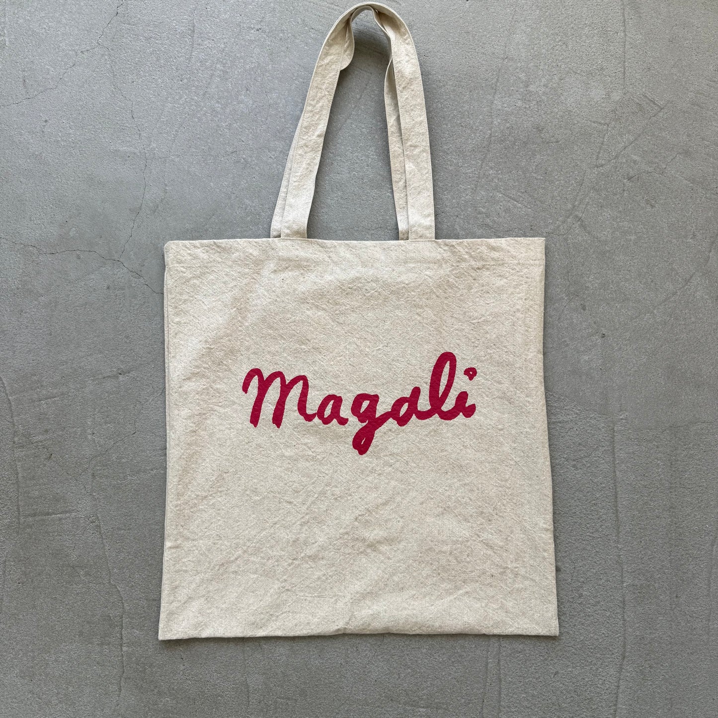 MAGALI   キャンバスコットンリネントートバッグ　ナチュラル