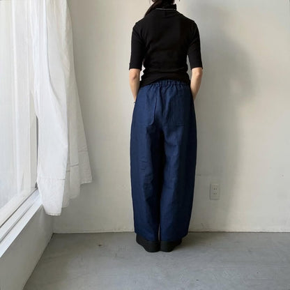 MAGALI インディゴリネンロングパンツ