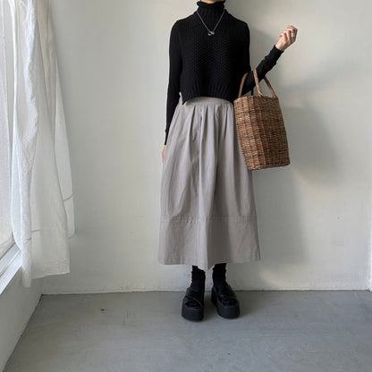 MAGALI オールドコットンラップ風スカート　グレー
