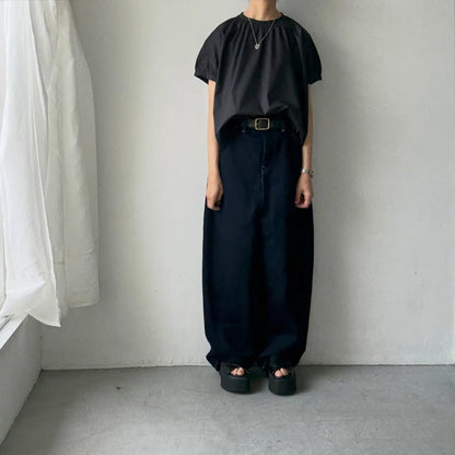 🟡週末入荷分予約受付中🟡cion  コットンシャーリングブラウス　　　ブラック