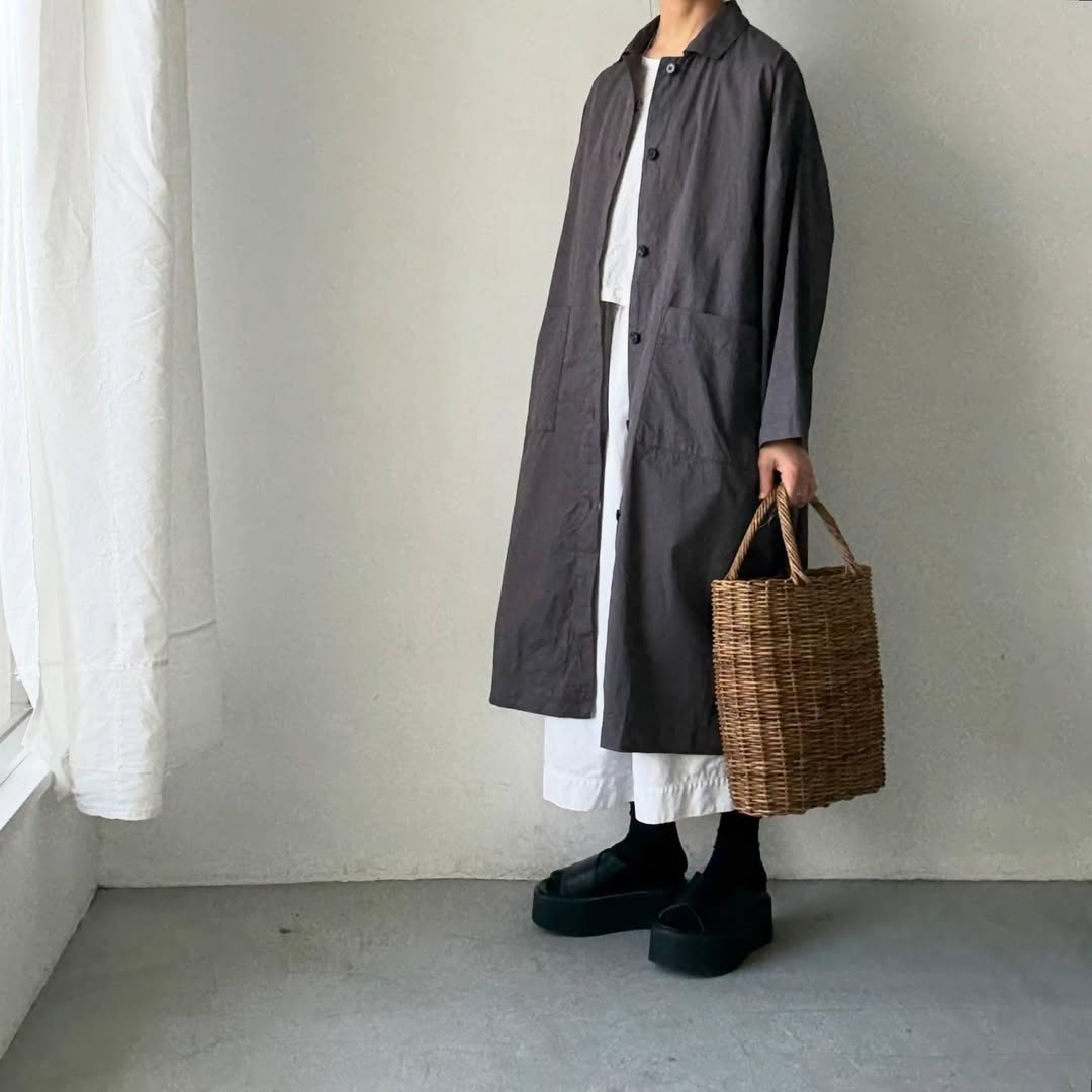 jujudhau  デッドストックコットンワークコート　グレー