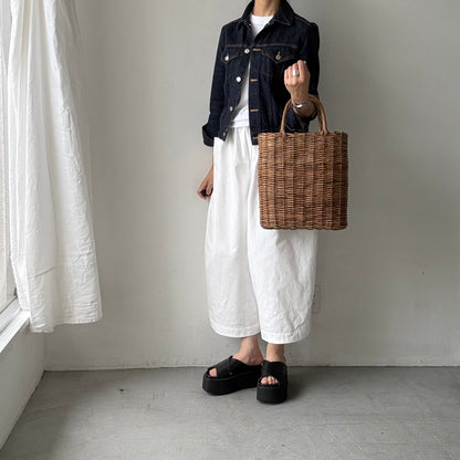 atelier d'antan Perriereコットンワイドパンツ　ホワイトsize 1