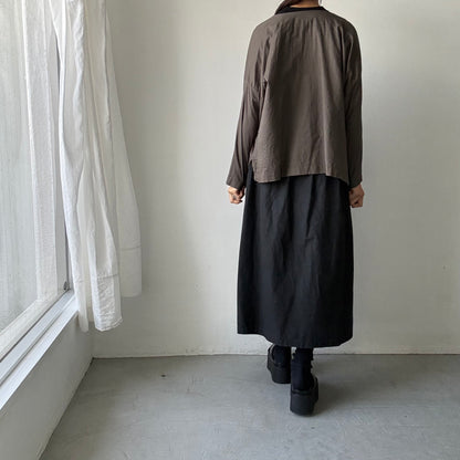 jujudhau コットンダブルボタンシャツ