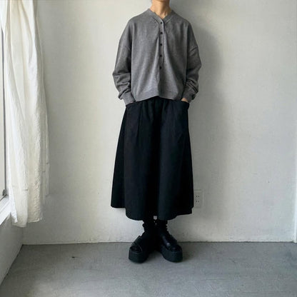 atelier naruse  コットンウールニットカーディガン　グレー