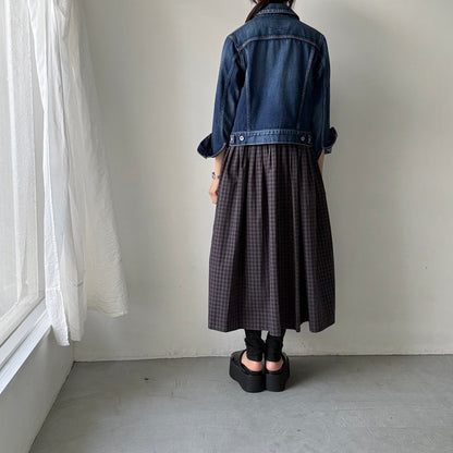 MAGALI ウォッシュドコットンラウンドスリーブワンピース