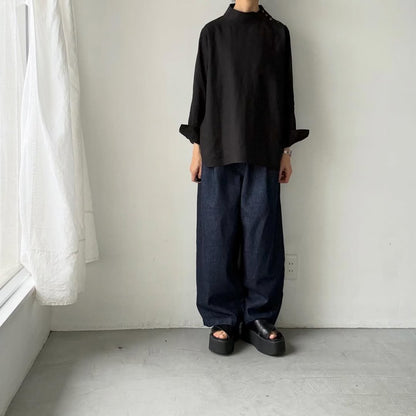 atelier naruse  リネンモックネックブラウス