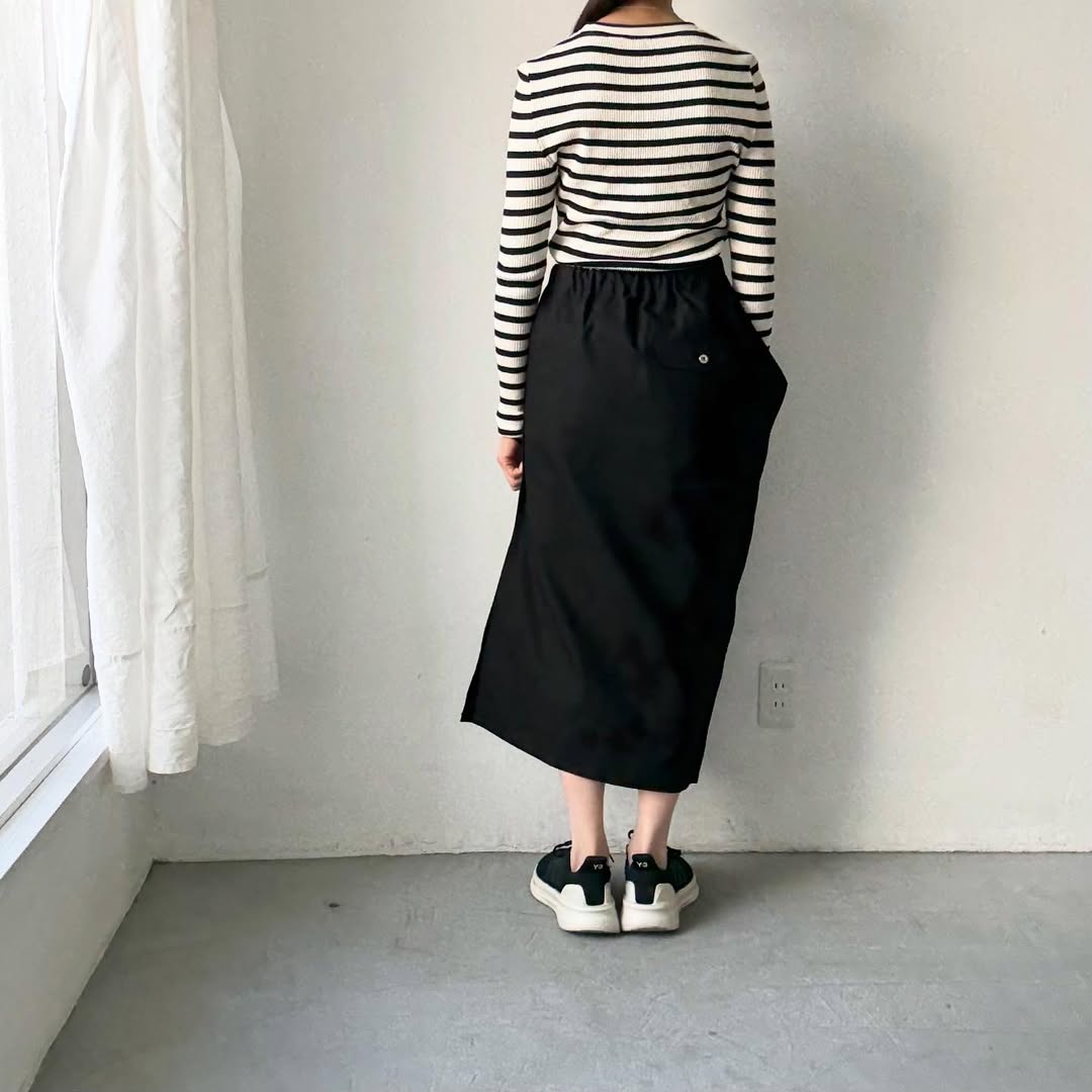 ゴーシュ  オーガニックダックコットンアシンメトリースカート　