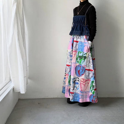 ayanoguchiaya　アートワークプリント2wayスカートドレス