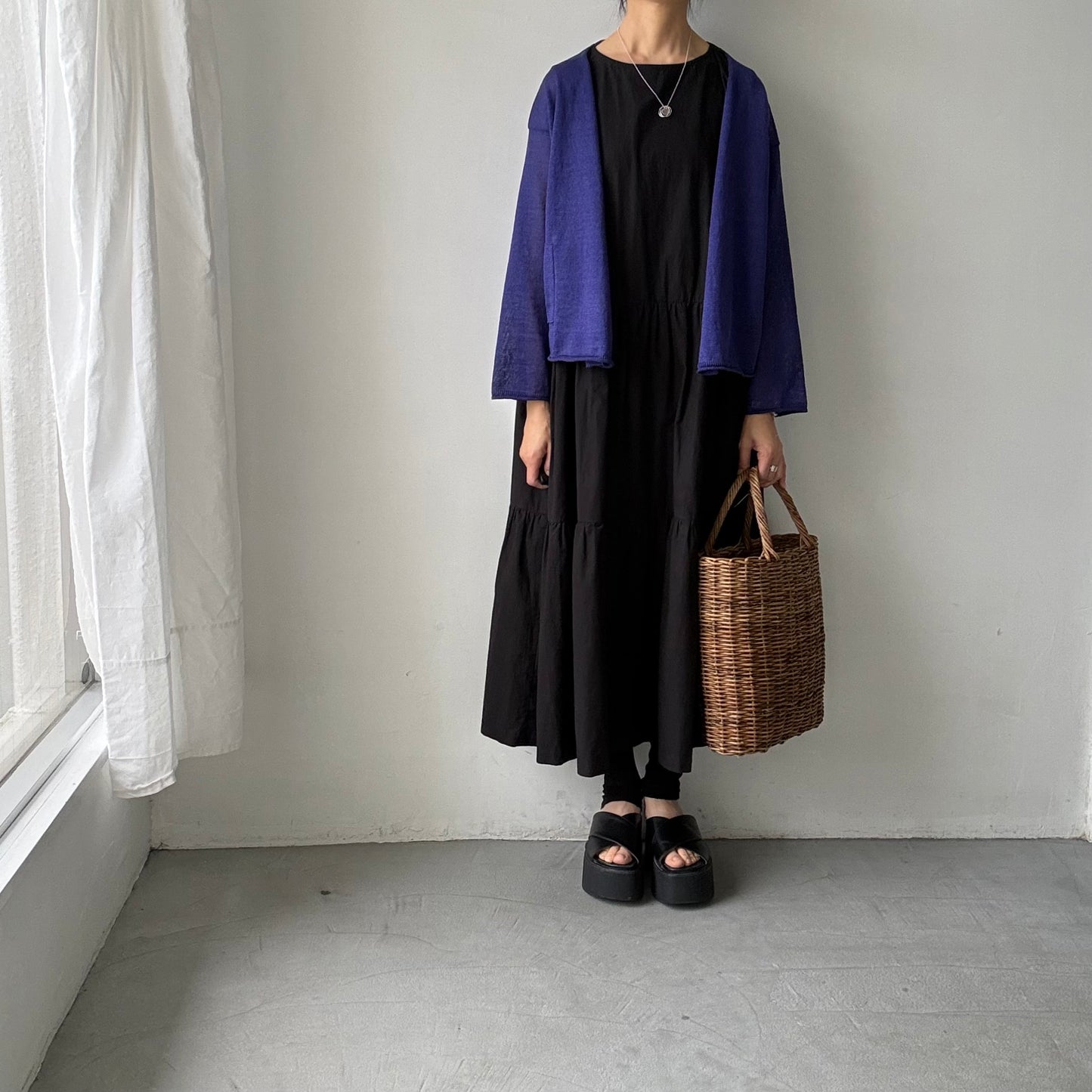 atelier d'antan  Paulet リネンニットカーディガン　パープル