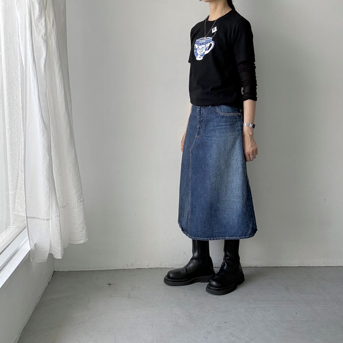 R&D.M.Co   BLUE WILLOWミルクティーTシャツ