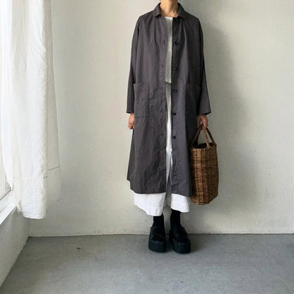 jujudhau  デッドストックコットンワークコート　グレー