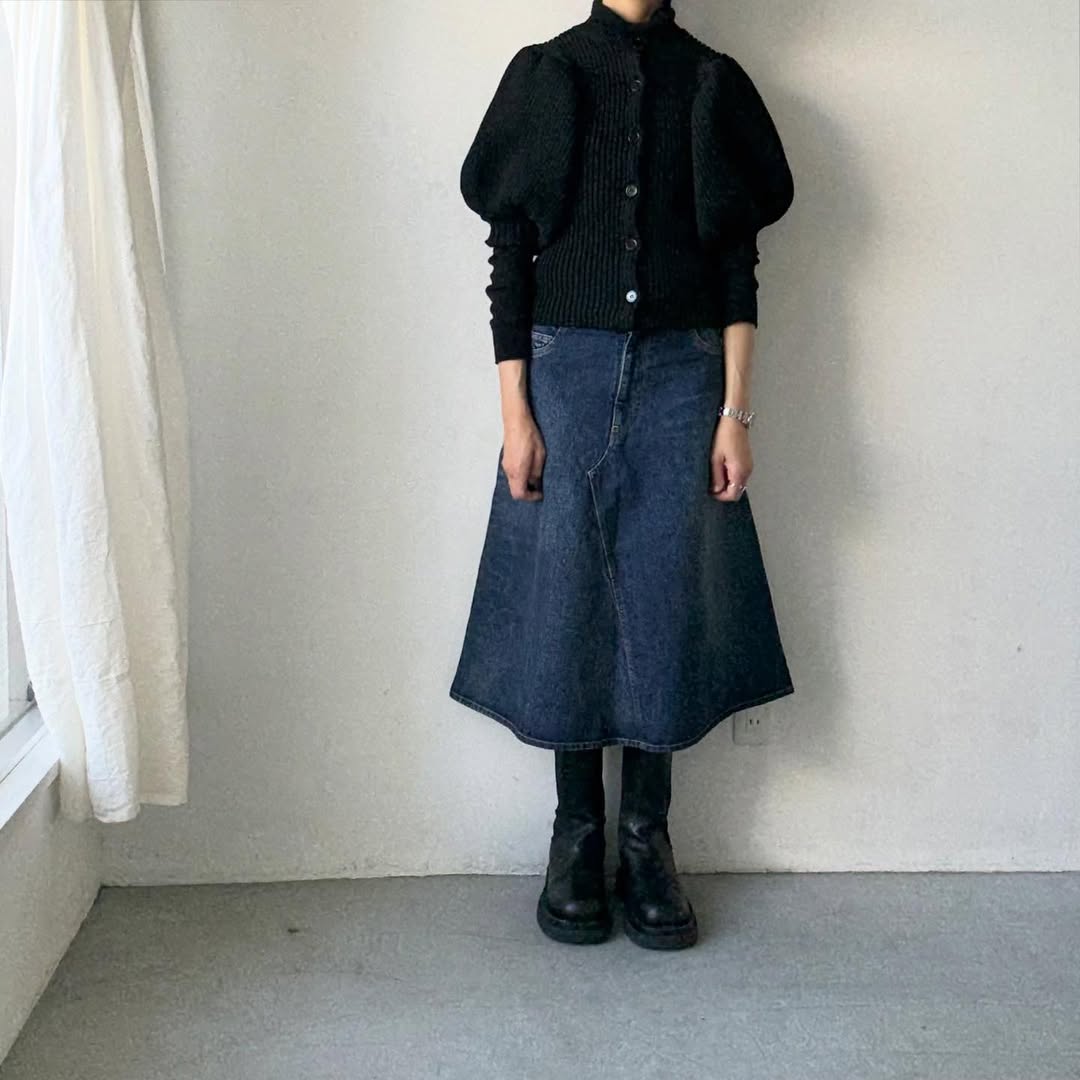 R&D.M.Co  デニムフリーフェイシングスカート