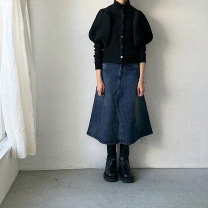 R&D.M.Co  デニムフリーフェイシングスカート