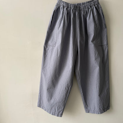homspun パルキーシーチングギャザーパンツ　ブルーグレー