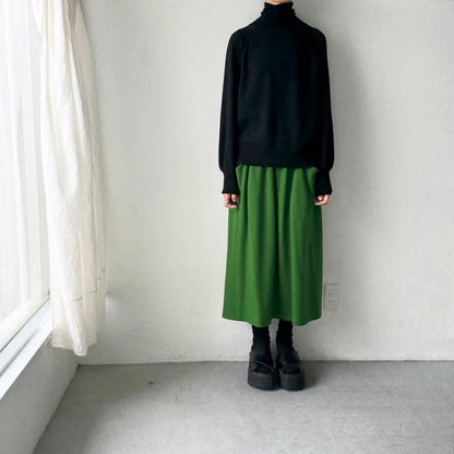 atelier naruse ウールタートルネックニット　ブラック